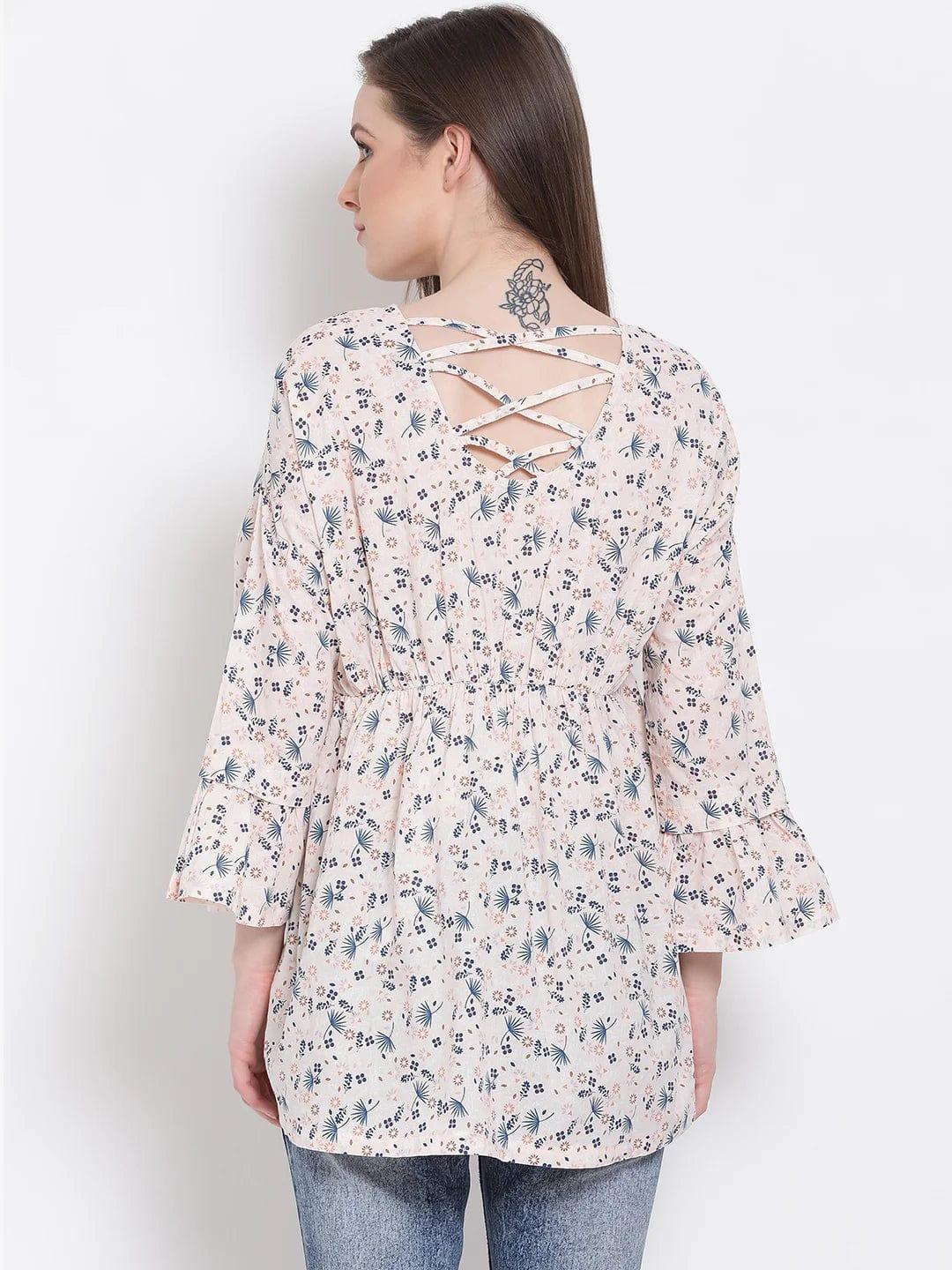 Floral Print Peach Maternity Top For Expecting Mothers Today - oxolloxo