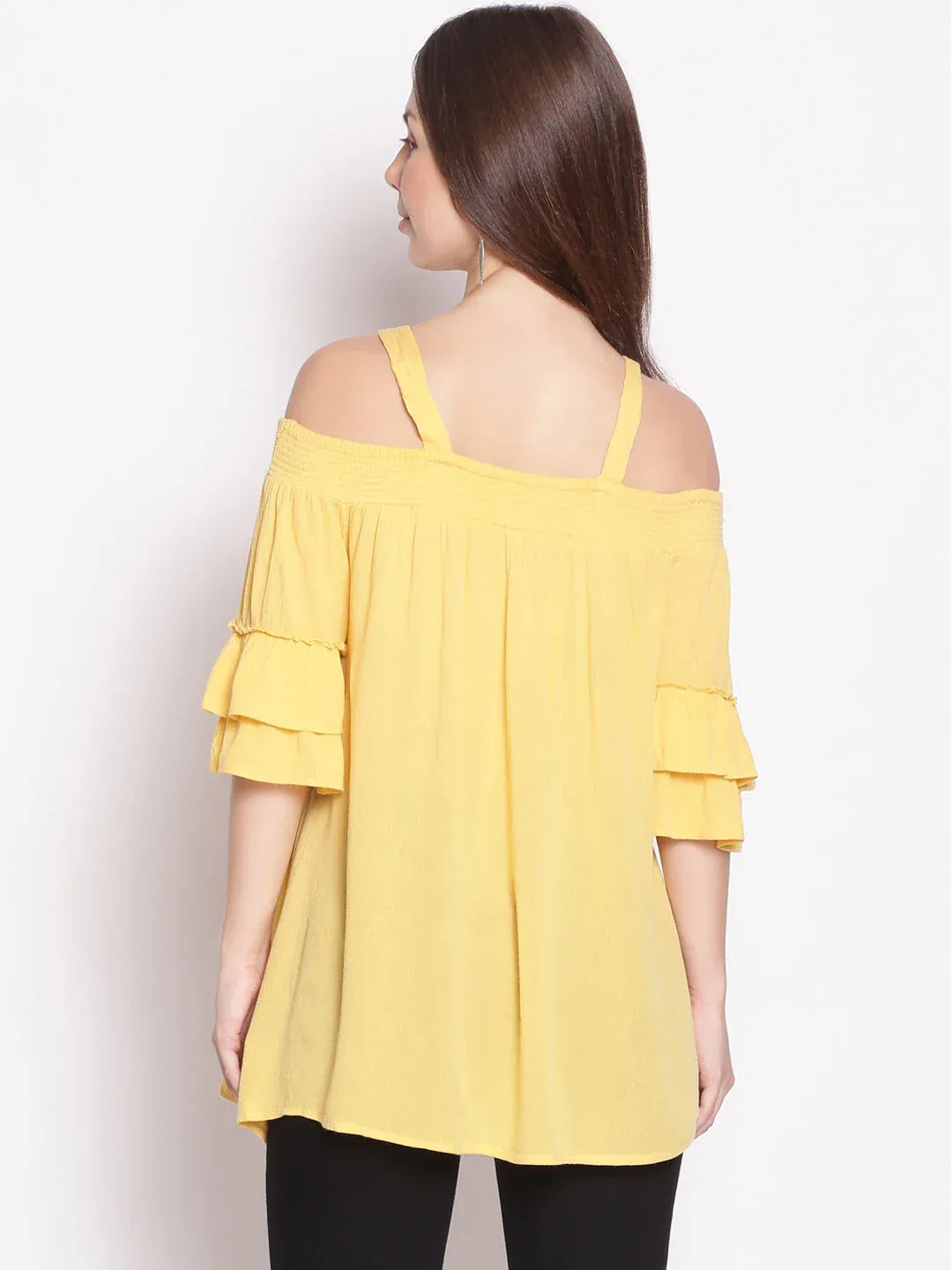 Women Yellow Maternity Top