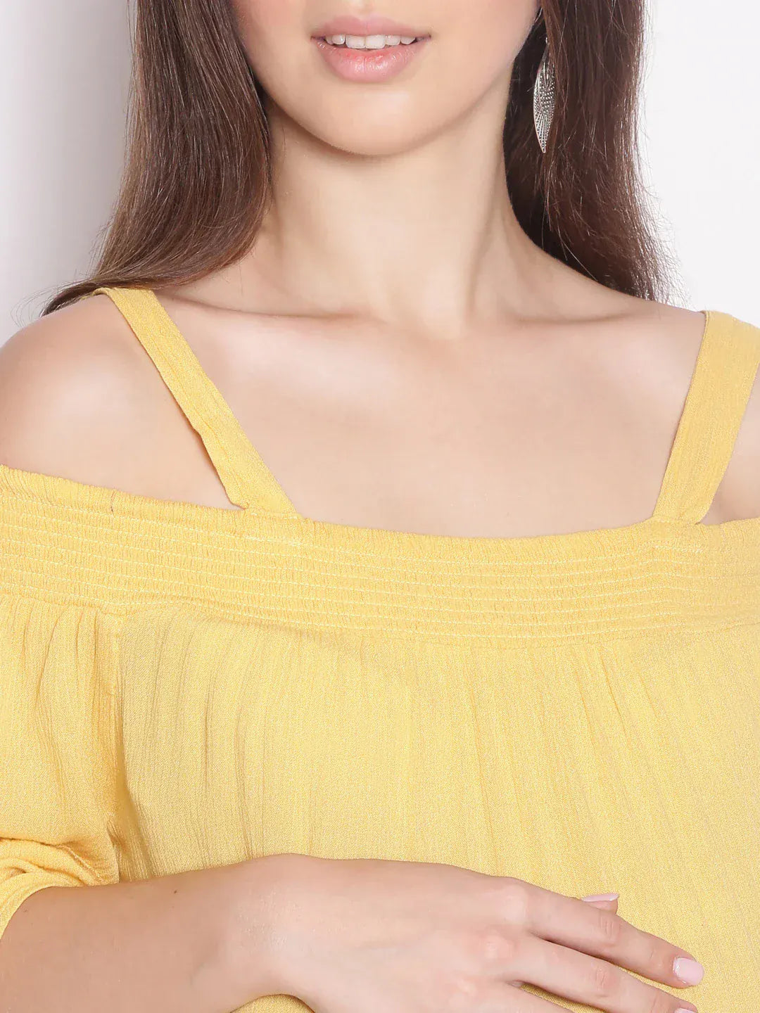 Women Yellow Maternity Top