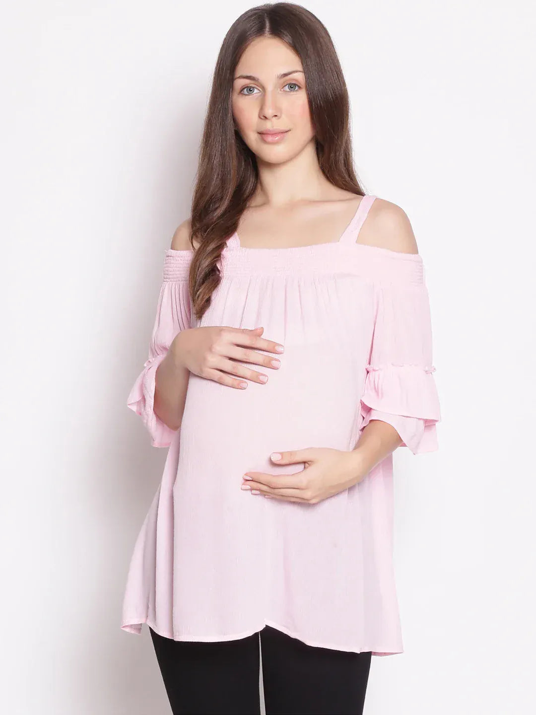Women Pink Maternity Top