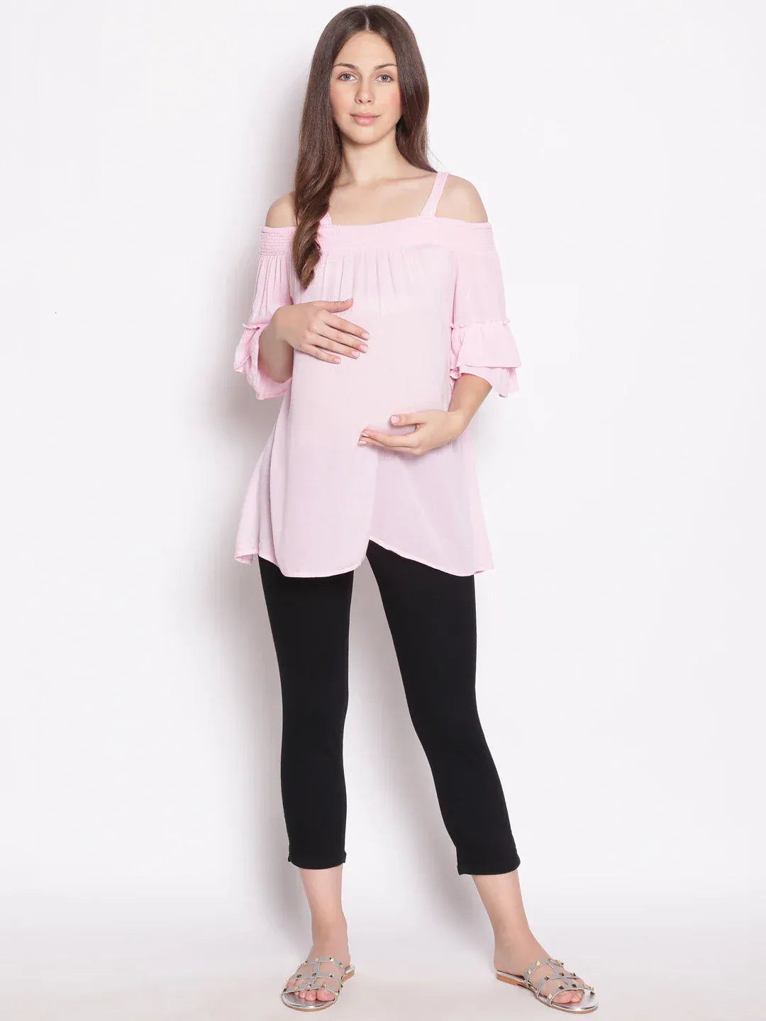 Women Pink Maternity Top