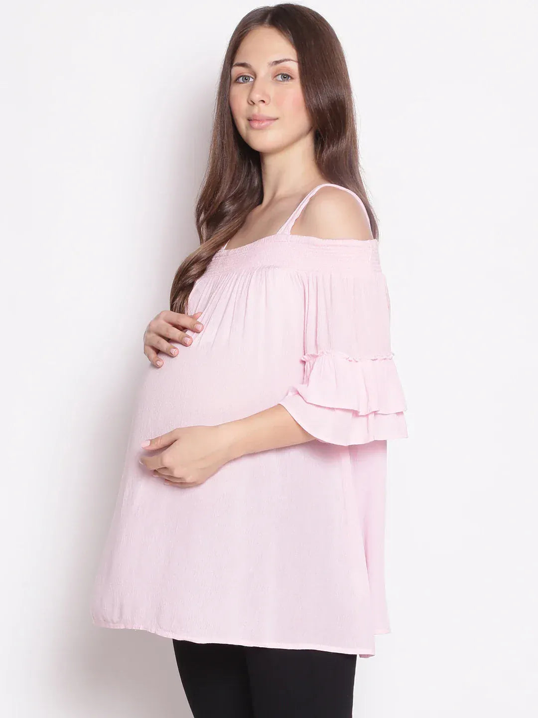 Women Pink Maternity Top