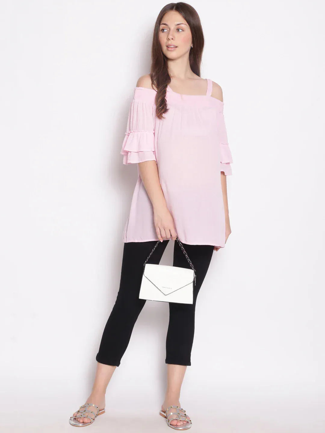 Women Pink Maternity Top