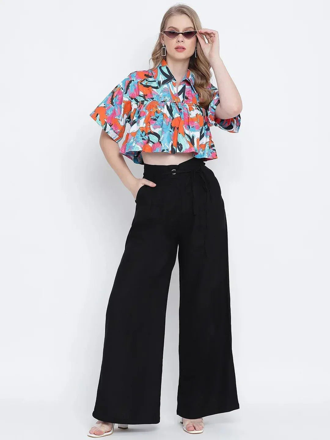 Women's Black Cotton Pant