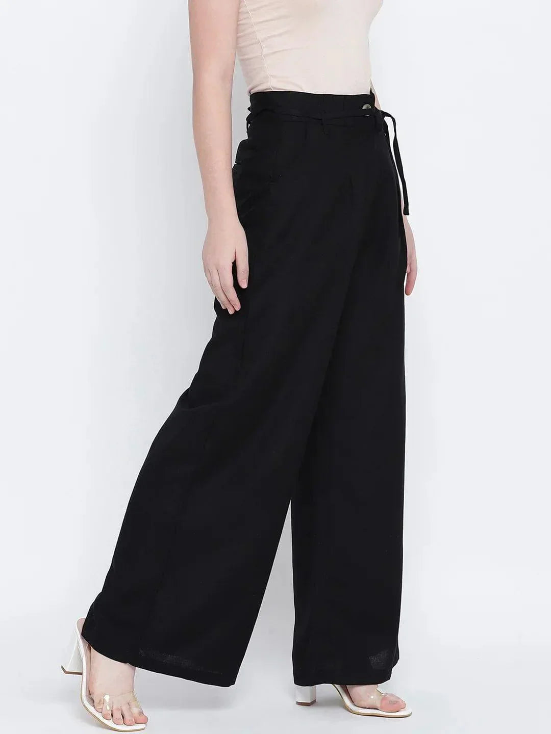 Women's Black Cotton Pant