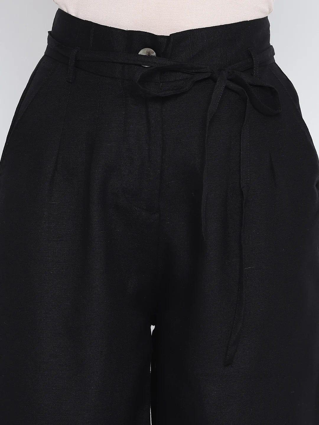 Women's Black Cotton Pant