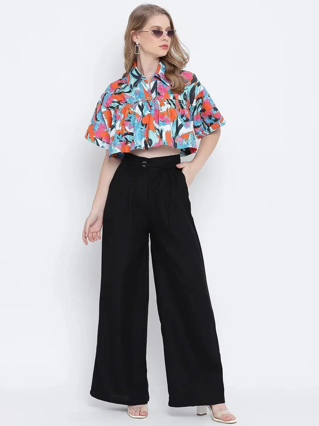 Women's Black Cotton Pant