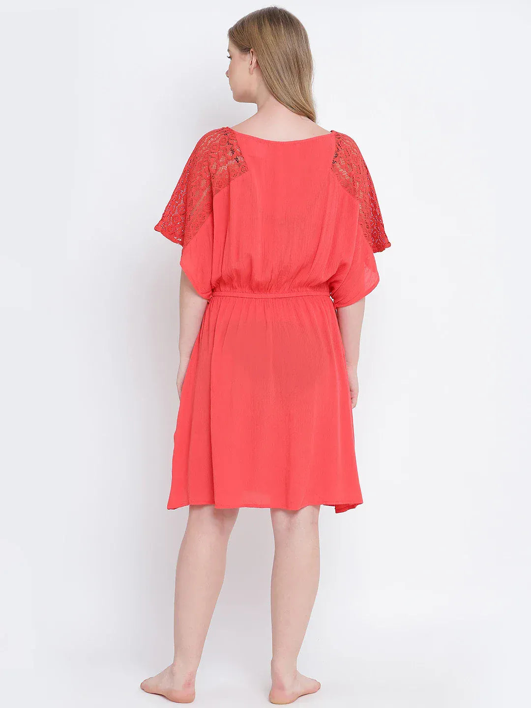 Women Red Viscose Dress