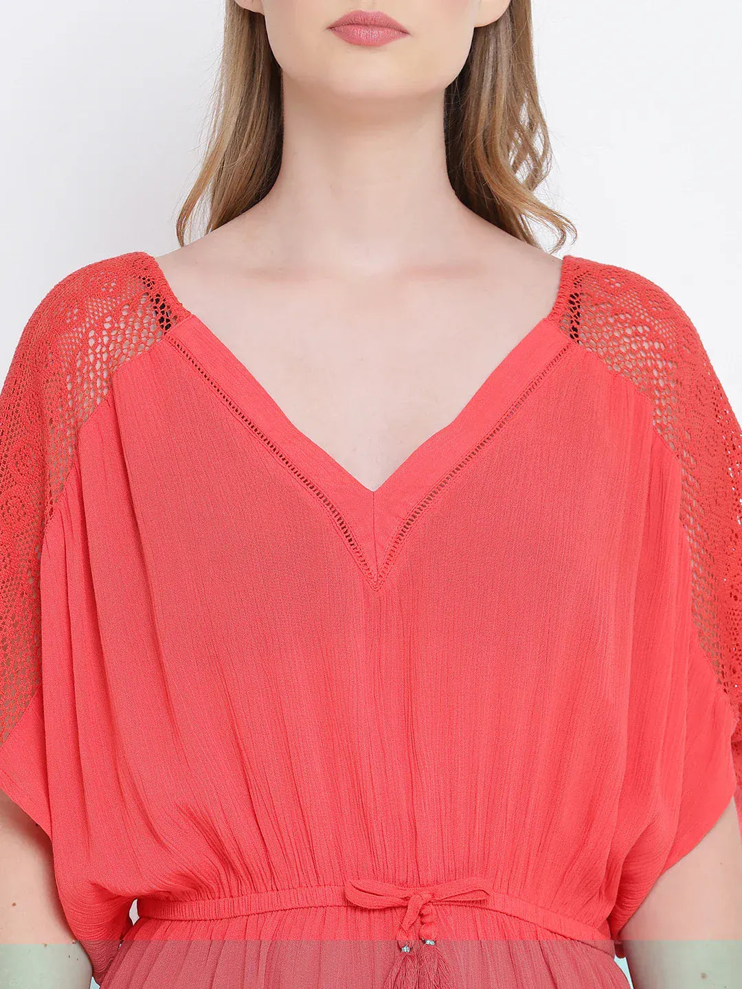 Women Red Viscose Dress