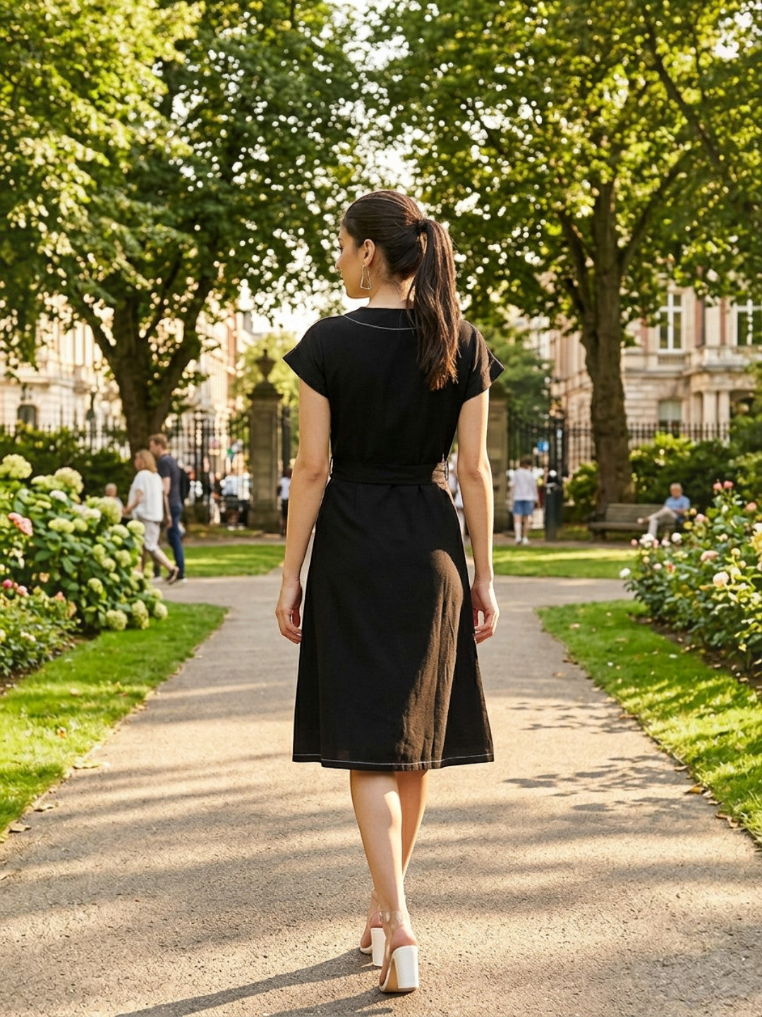 freakish black women tie knot dress