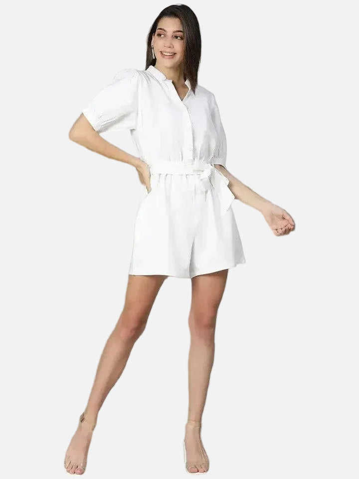 Women White Playsuit