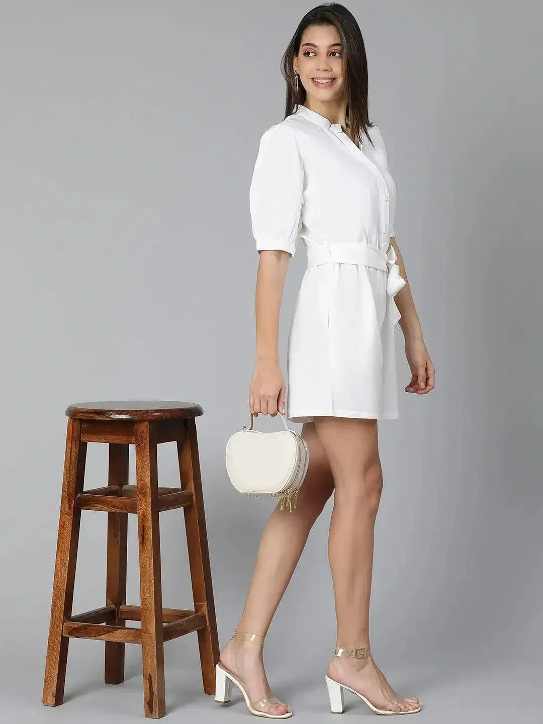 Women White Playsuit