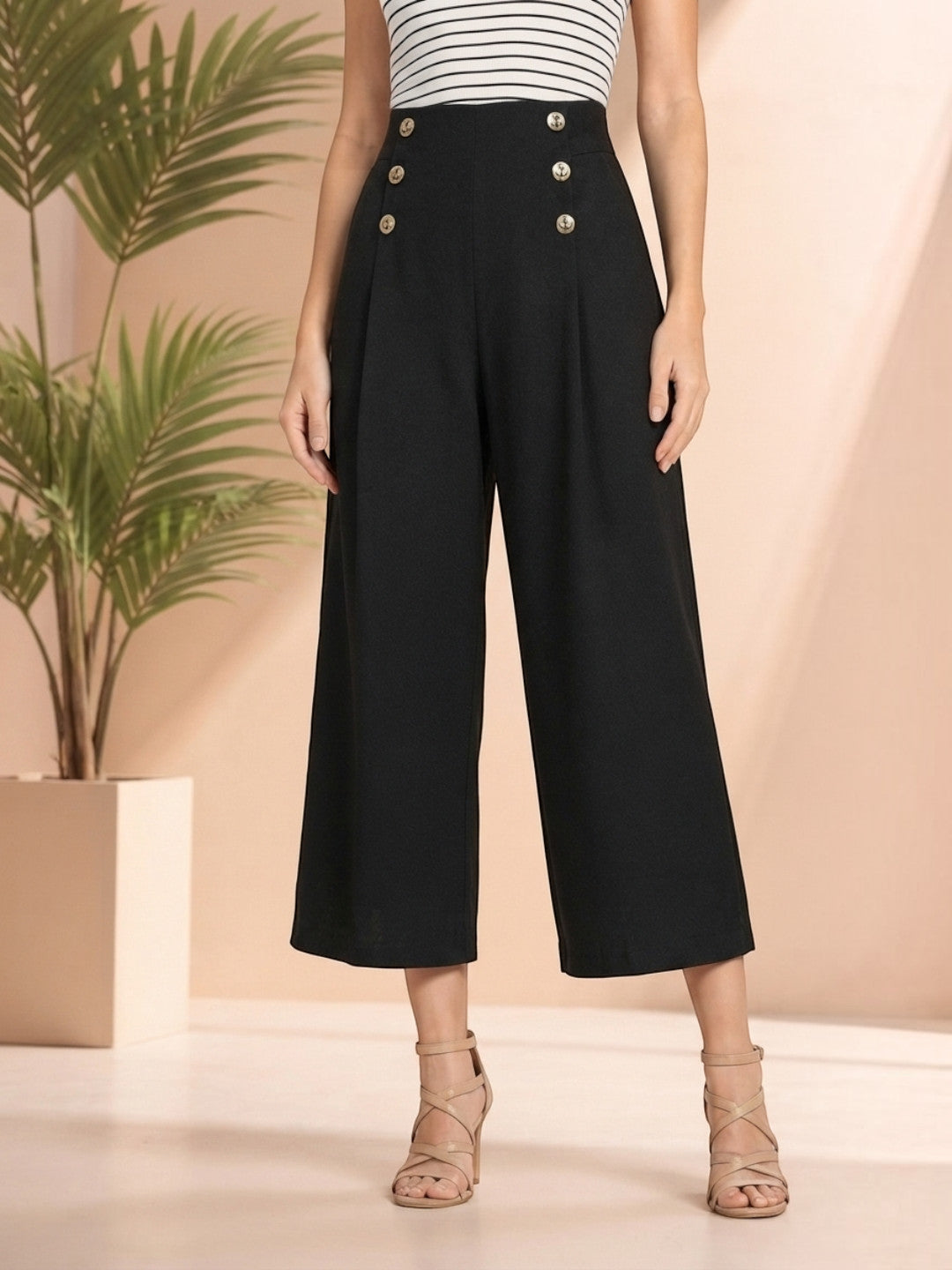 Women Black Culottes