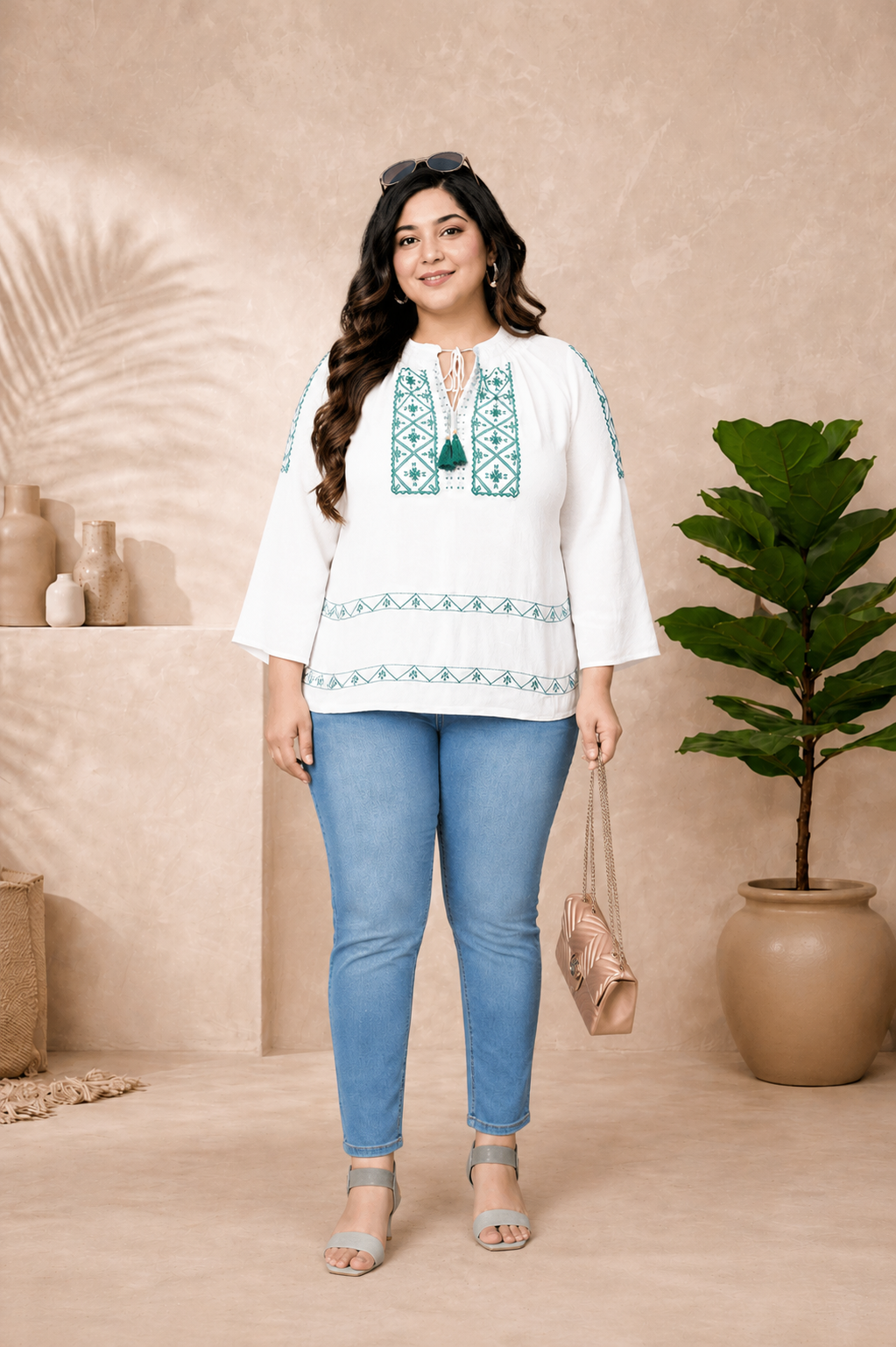 Plus Size White Top
