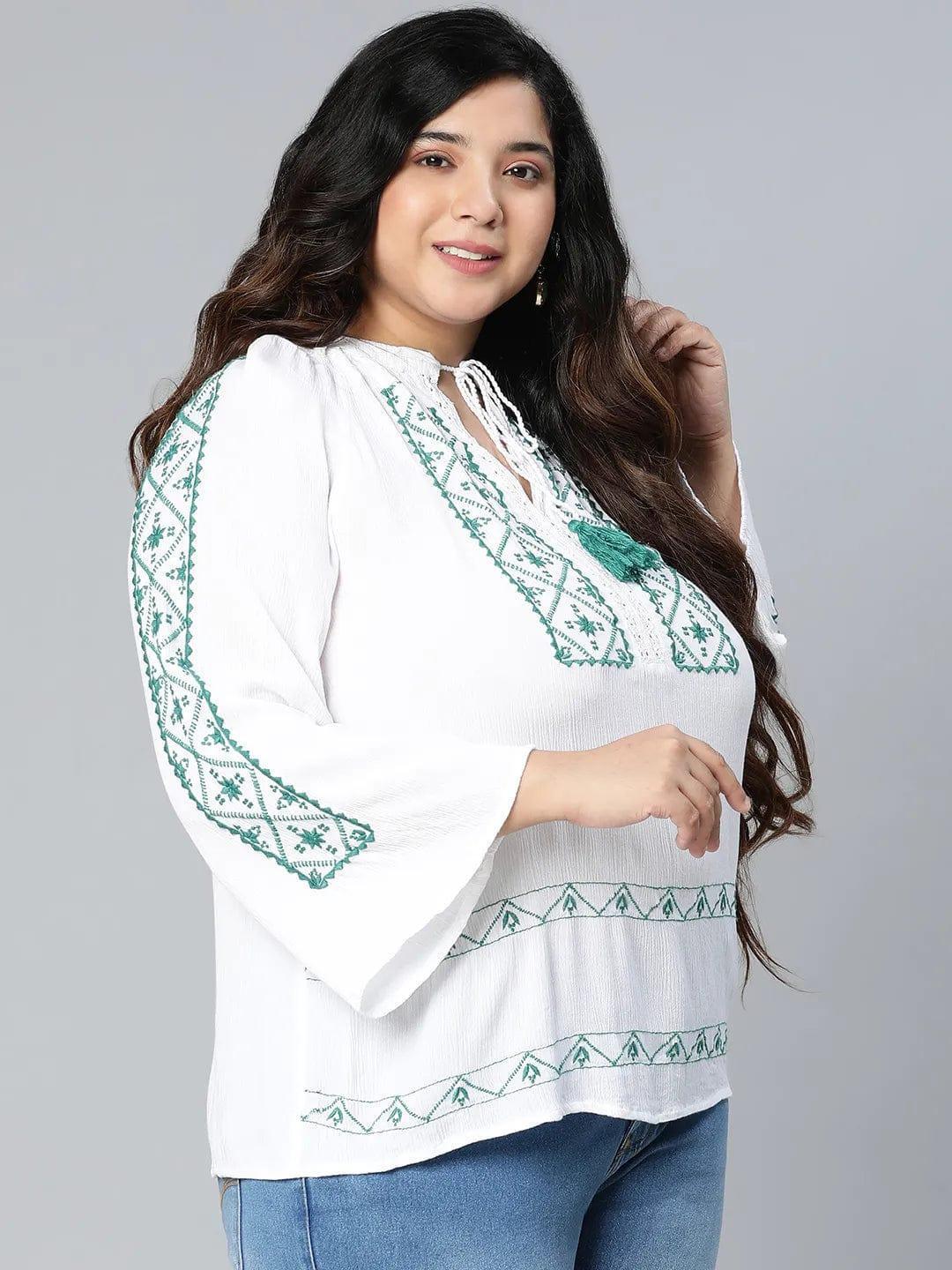 Plus Size White Top