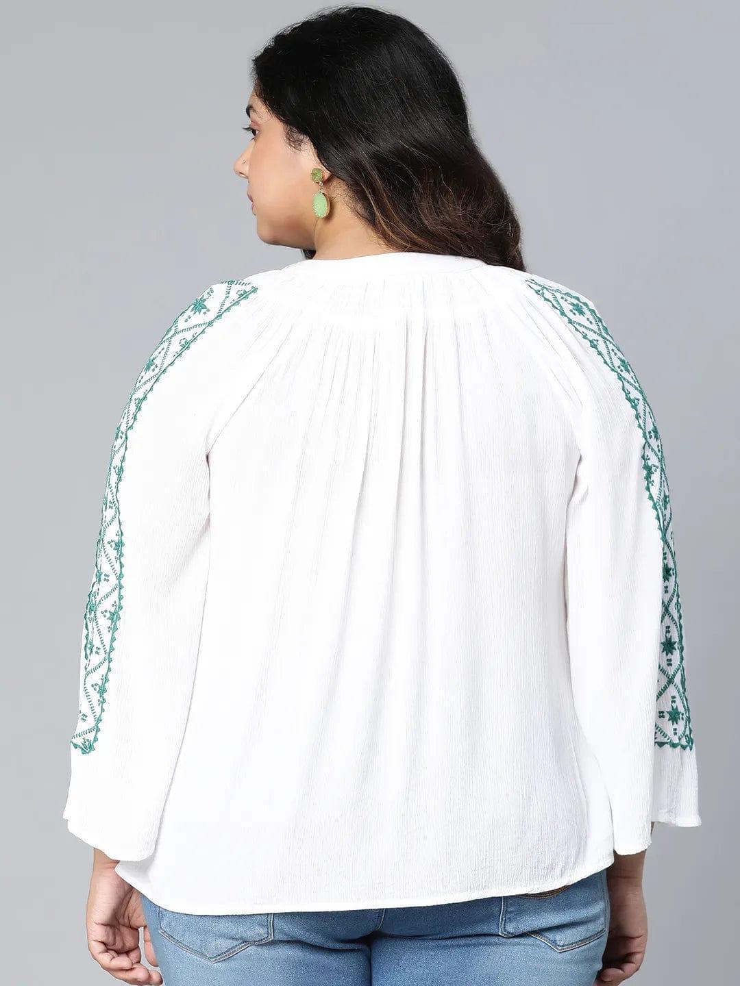 Plus Size White Top