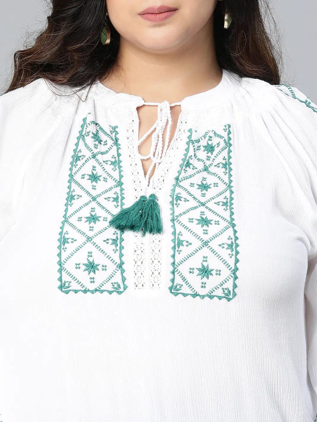 Plus Size White Top