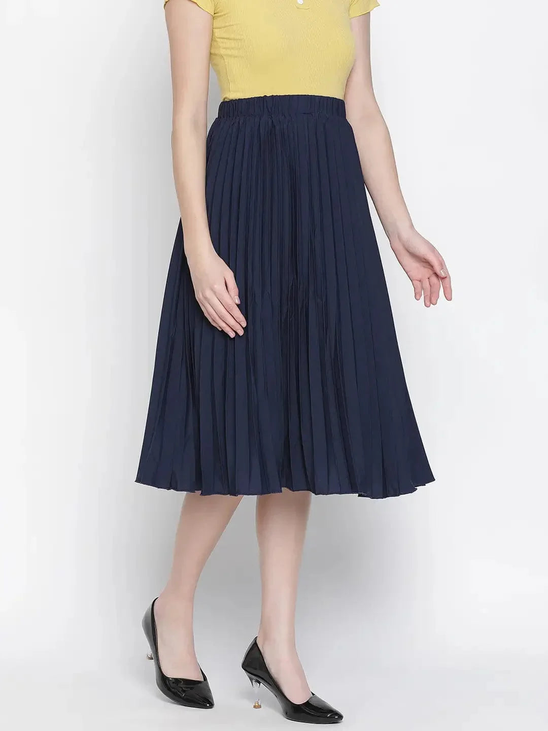 Queen Fairy Blue Color Pleated Women Skirt - oxolloxo