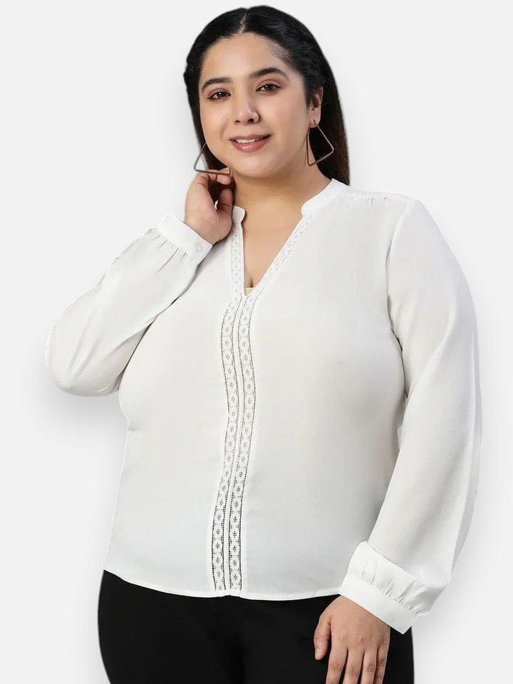 Plus Size White Top