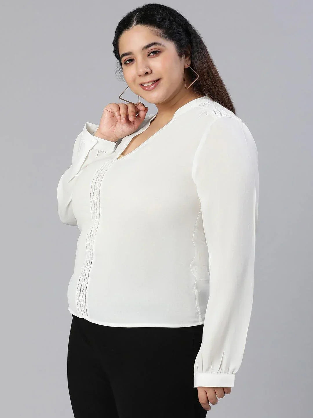 Plus Size White Top
