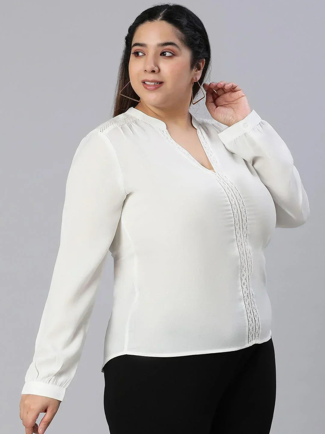 Plus Size White Top