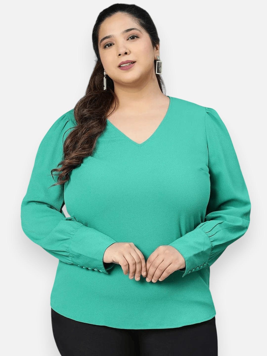 Plus Size Green Top