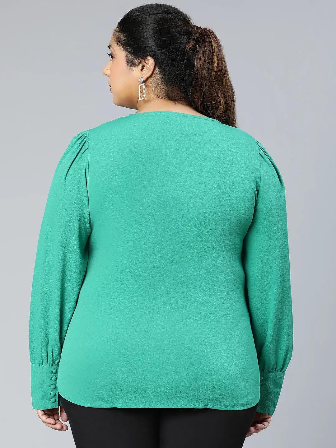 Plus Size Green Top