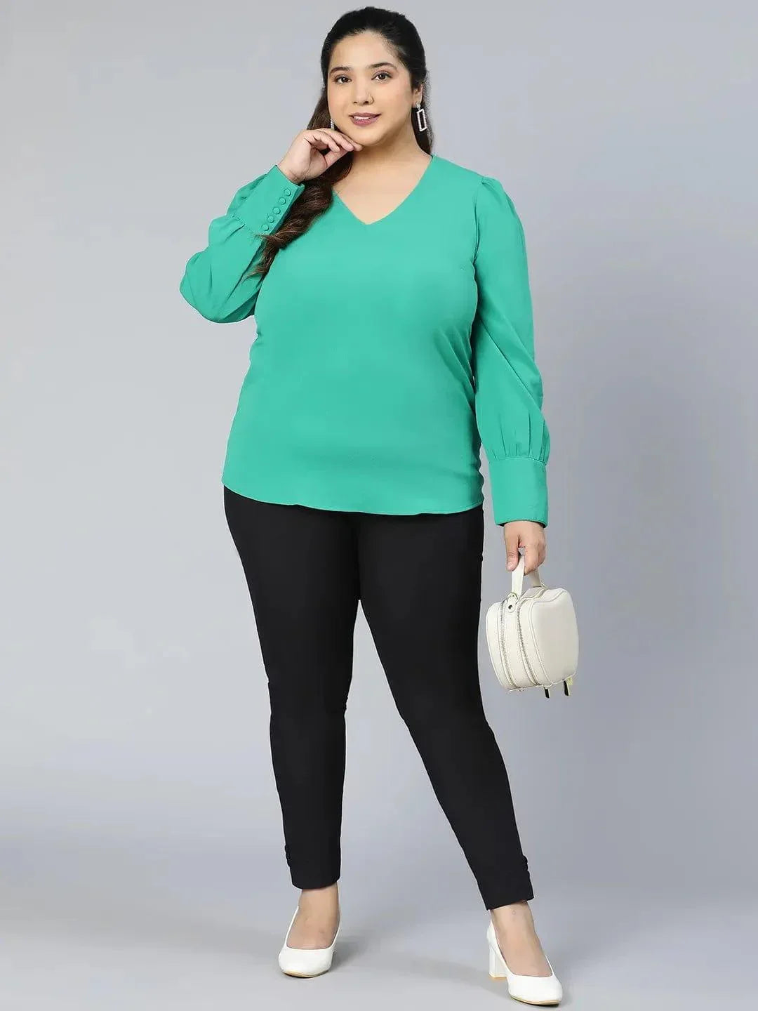 Plus Size Green Top