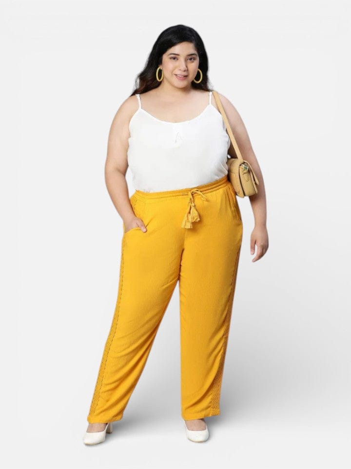 Plus Size Yellow Pant