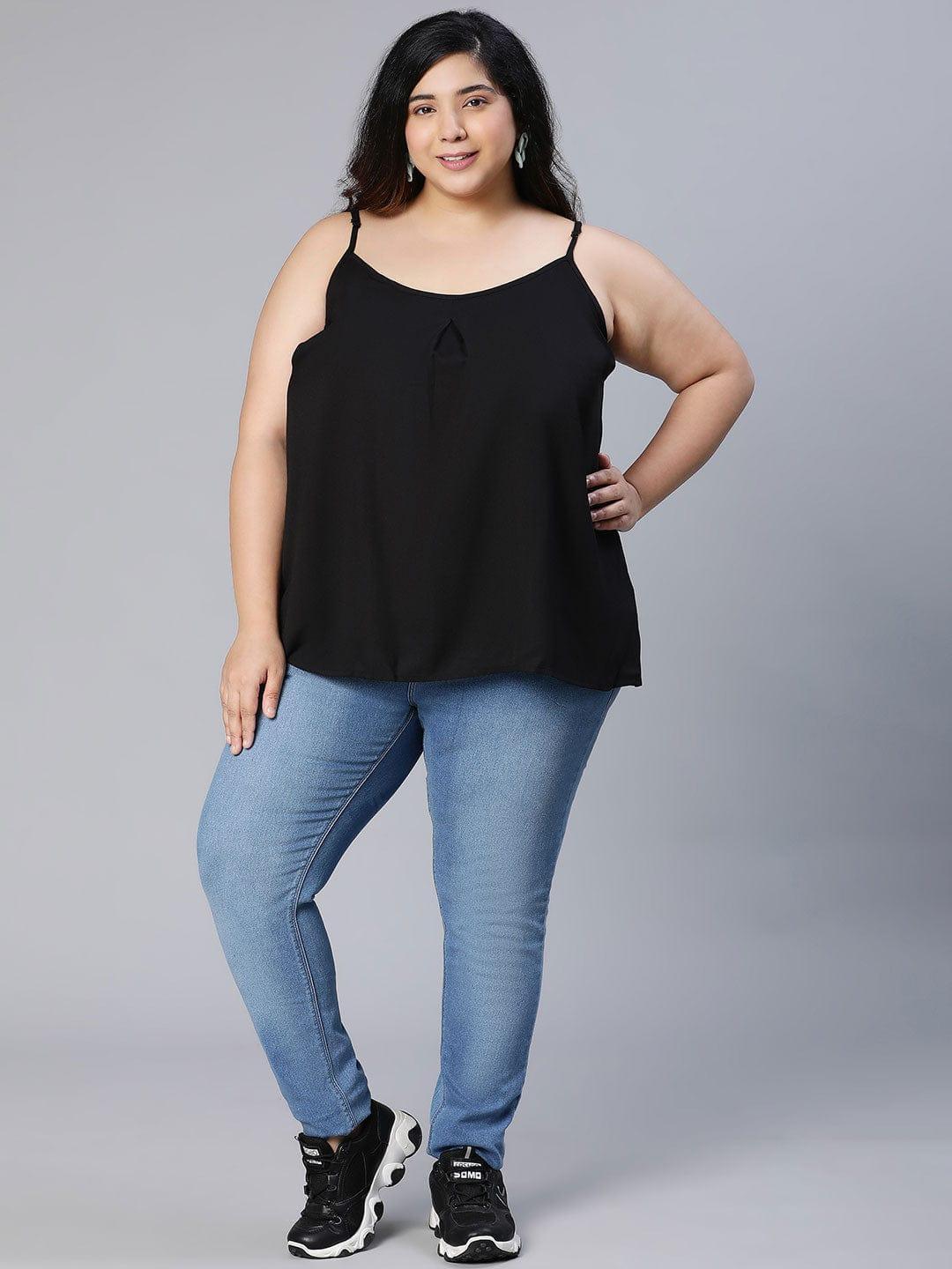 Plus Size Black Top