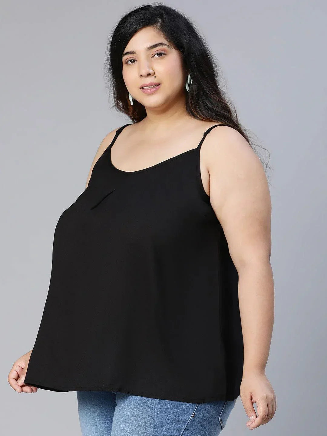 Plus Size Black Top