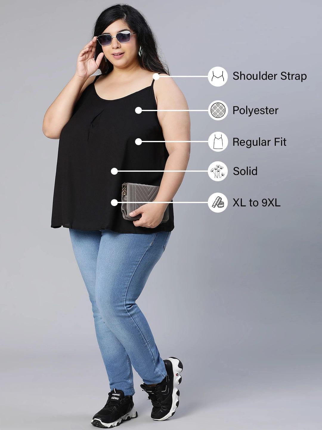 Plus Size Black Top