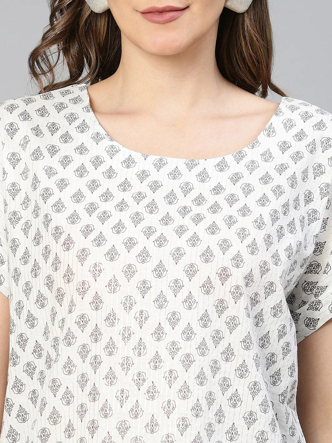 Women White Cotton Top
