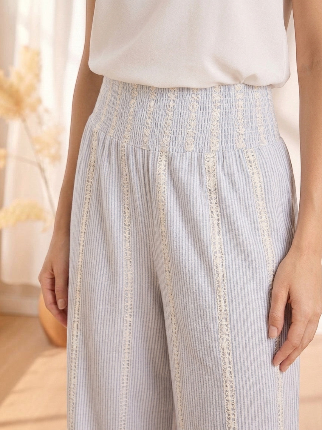 Women Beige Cotton Pant