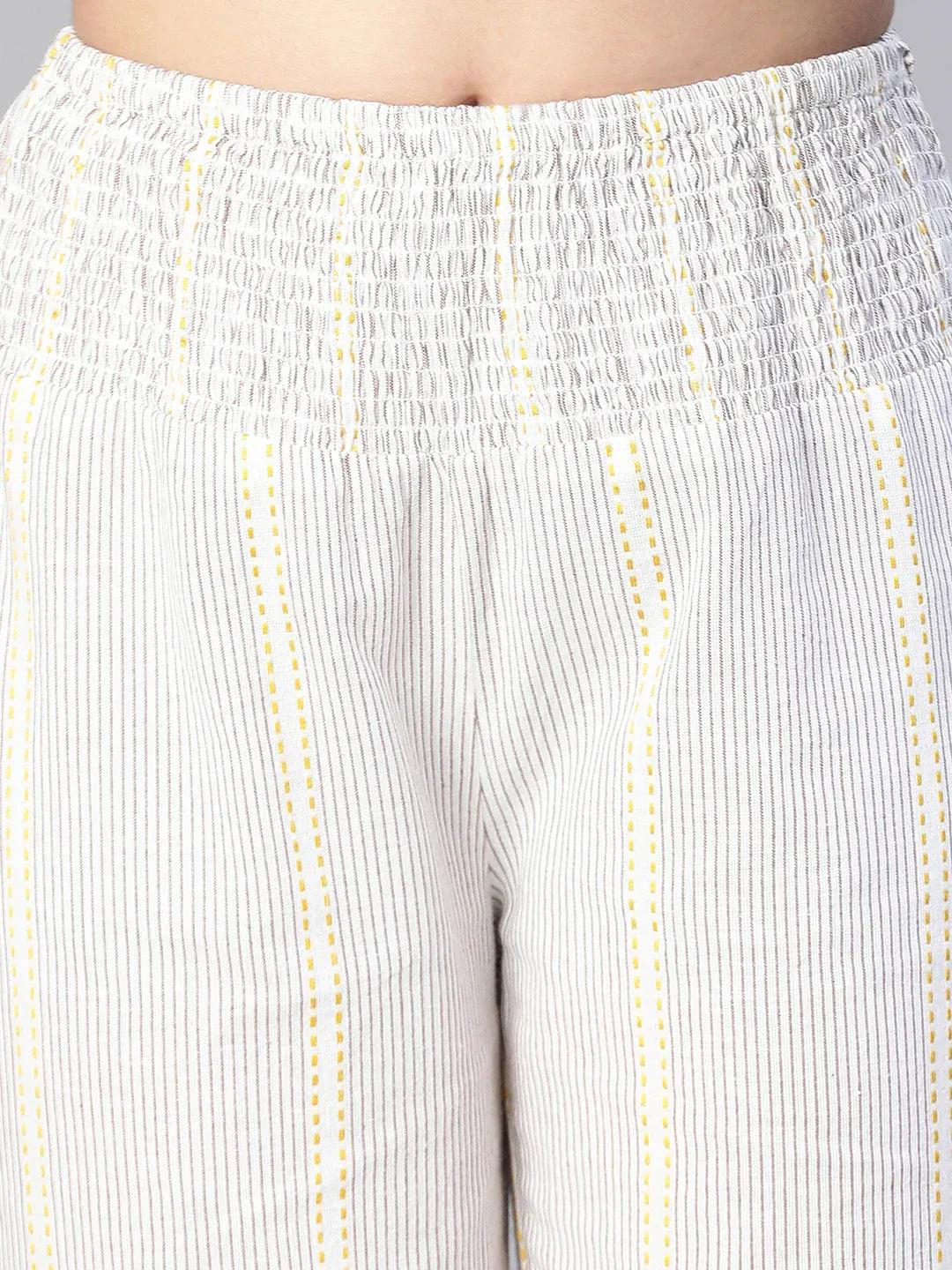 Women Beige Cotton Pant