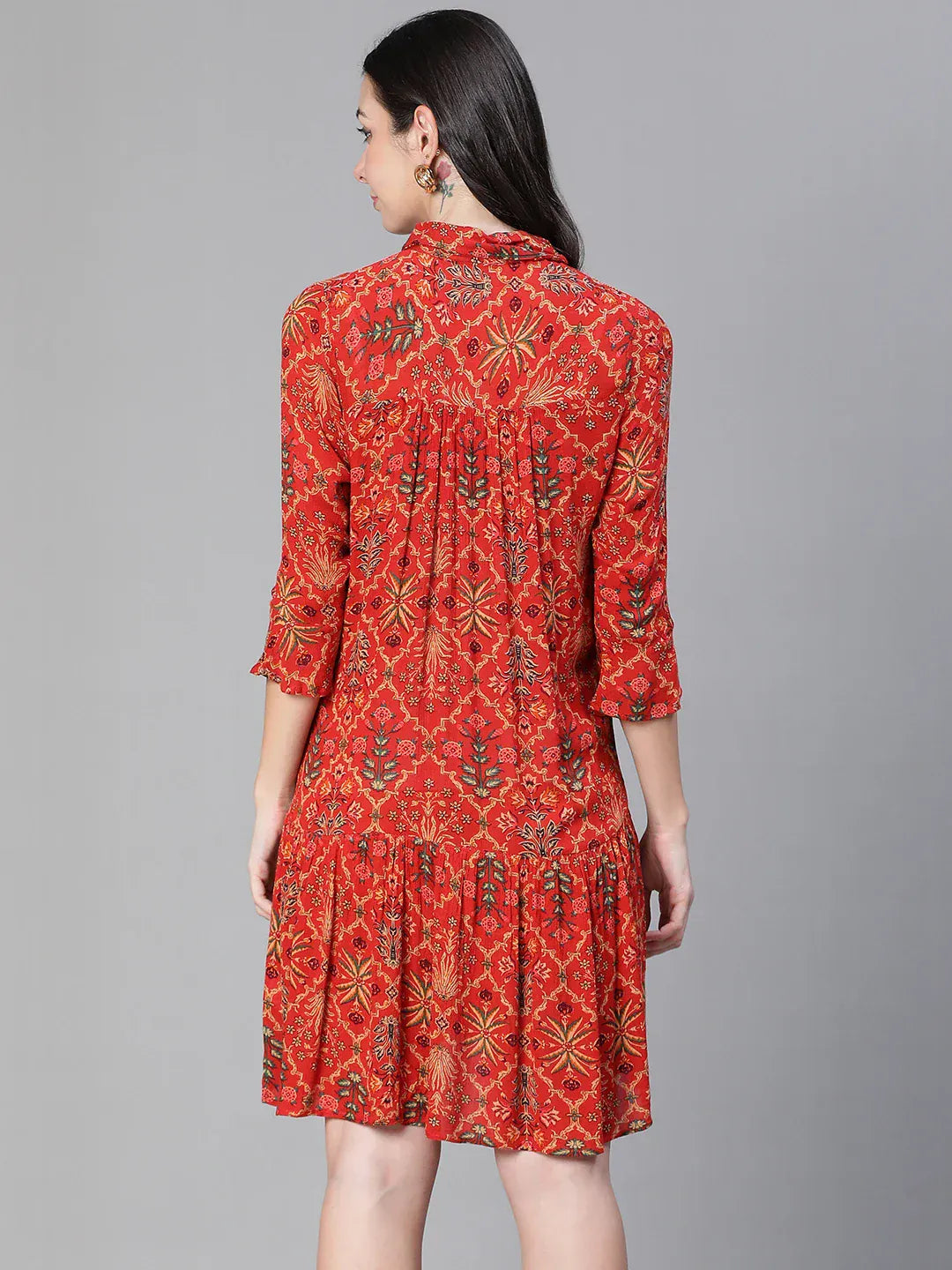 Women Red printed Maternity Dress