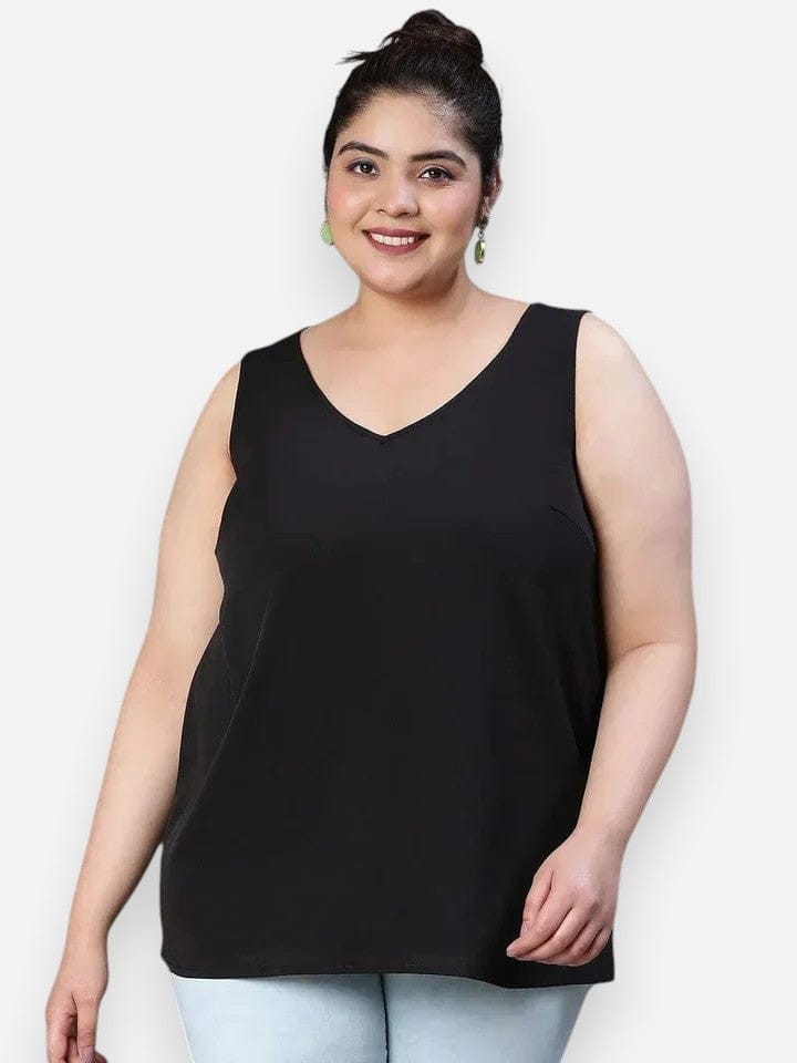 Plus Size Black Top