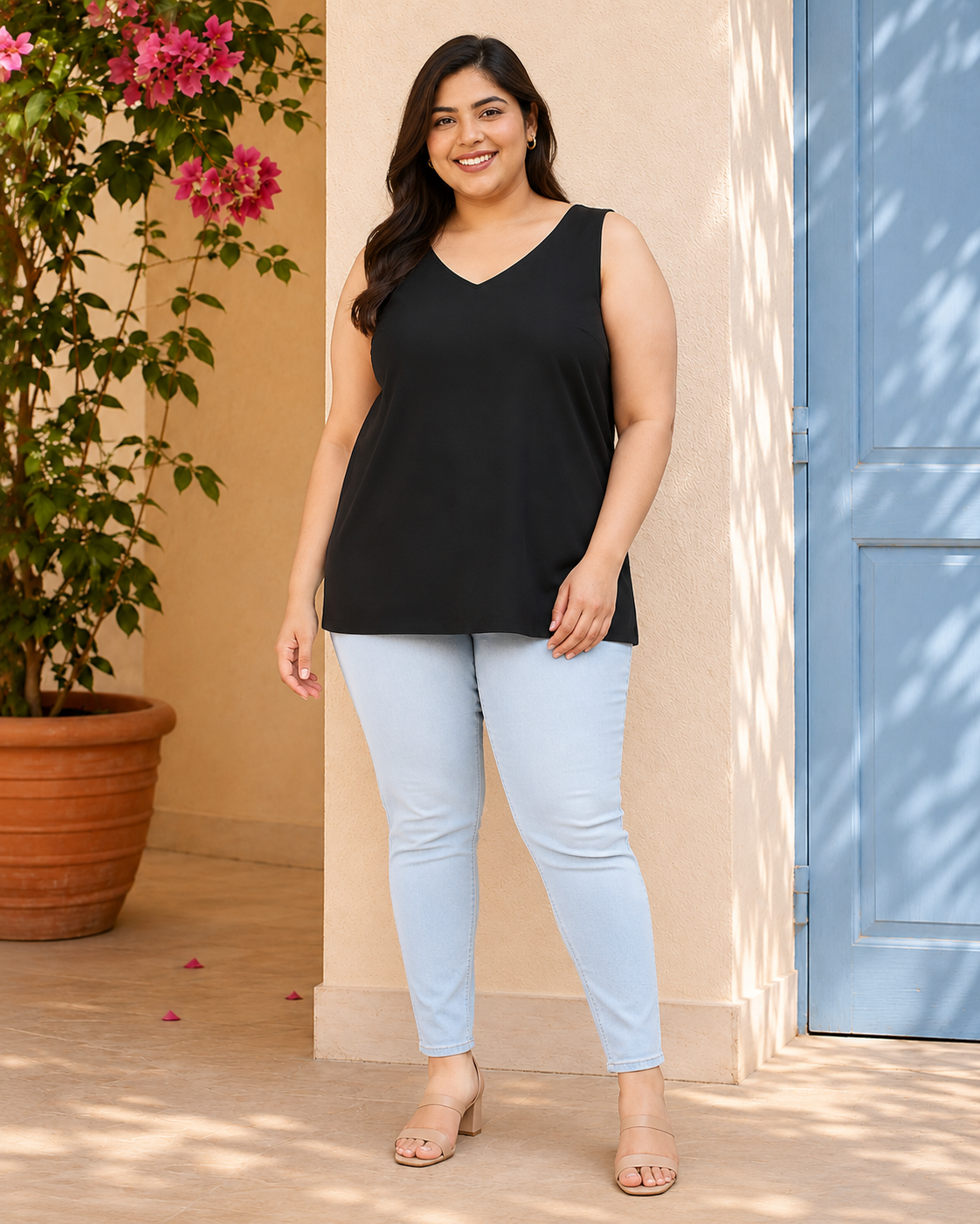 Plus Size Black Top