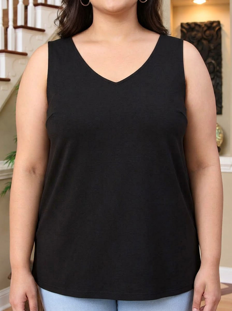 Plus Size Black Top