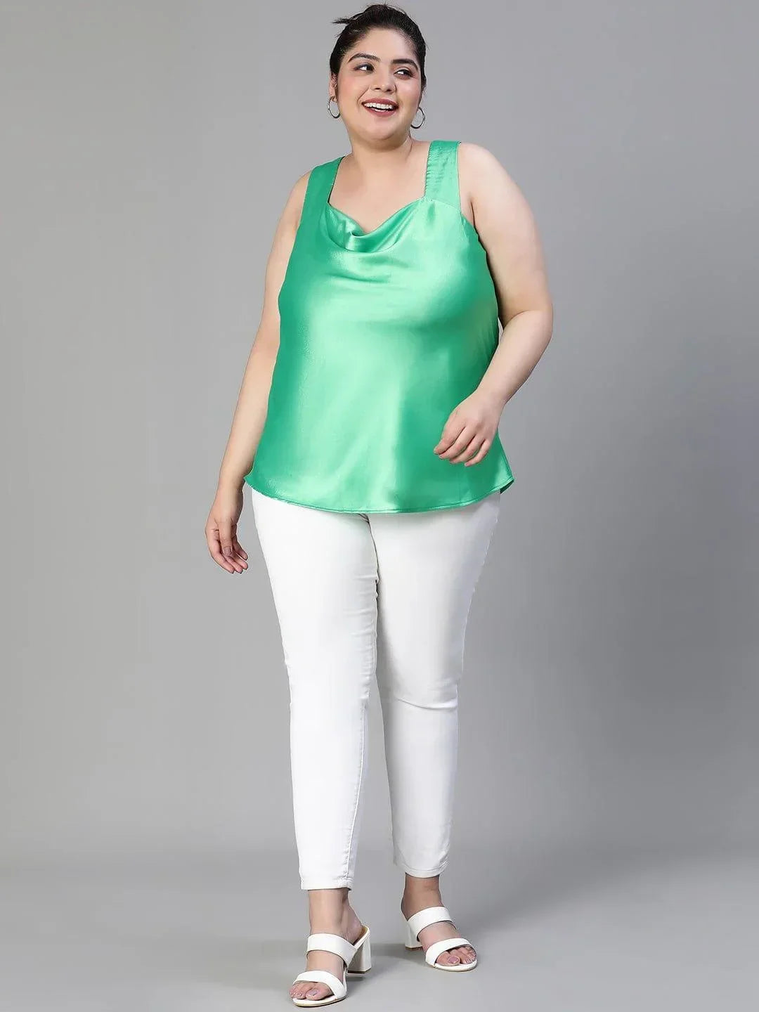 Plus Size Green Top