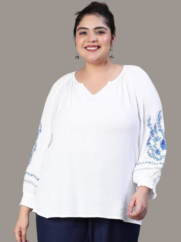 Plus Size White Top