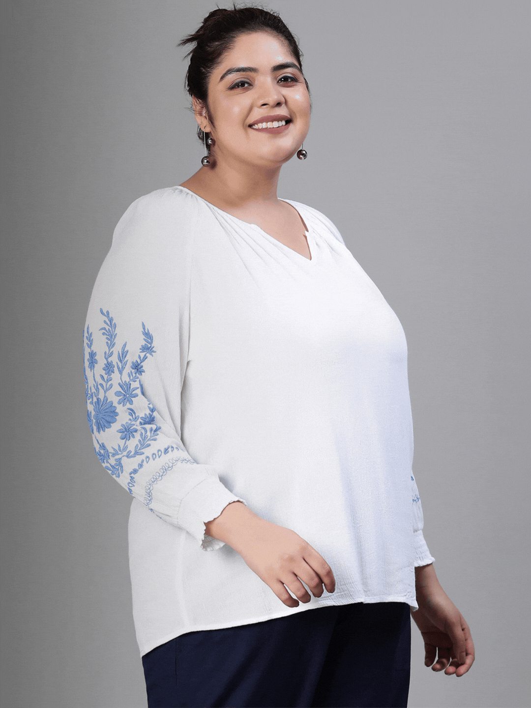 Plus Size White Top