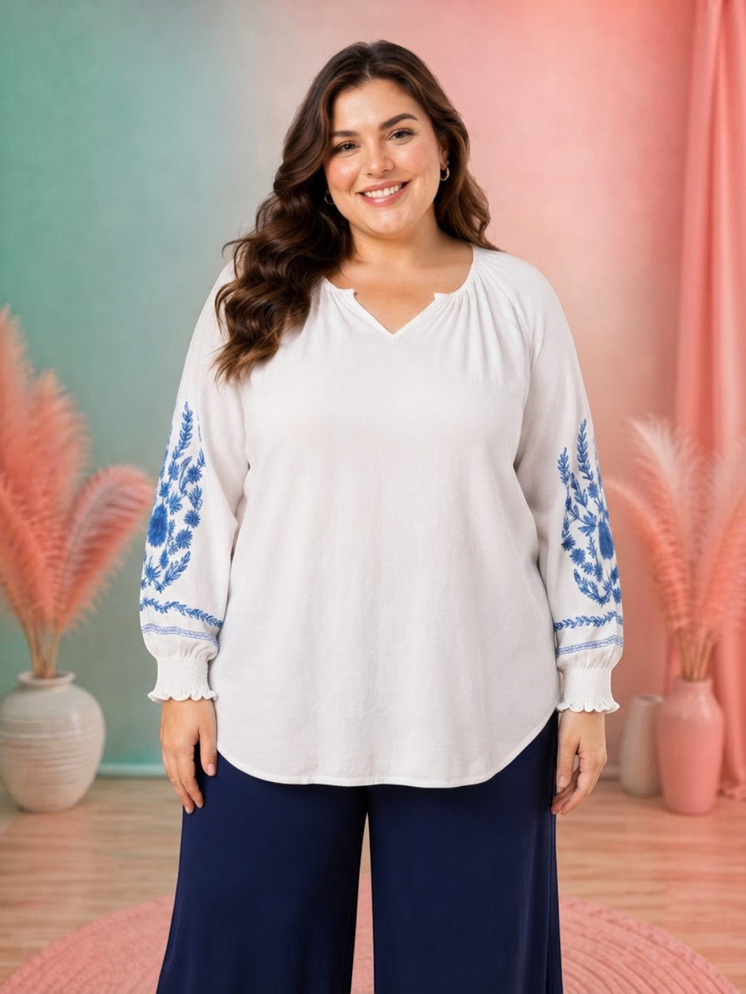 Plus Size White Top