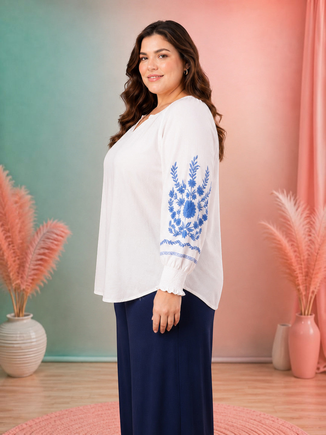 Plus Size White Top
