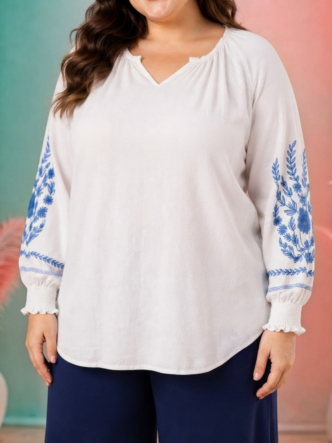 Plus Size White Top