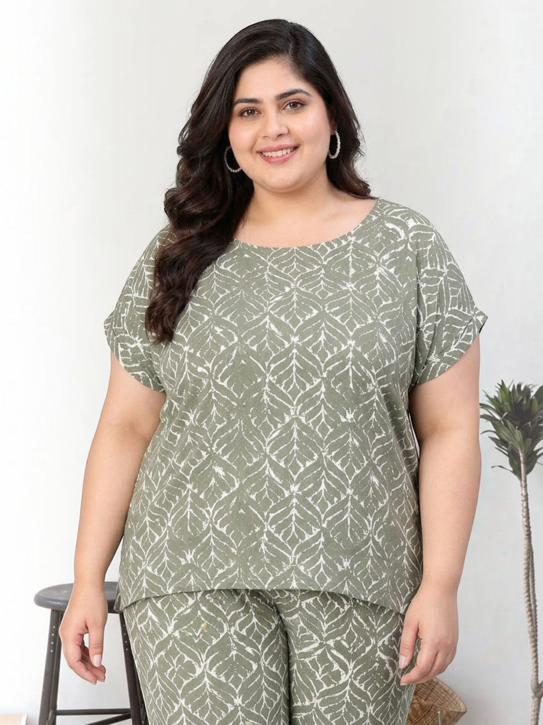 Plus Size Green Top