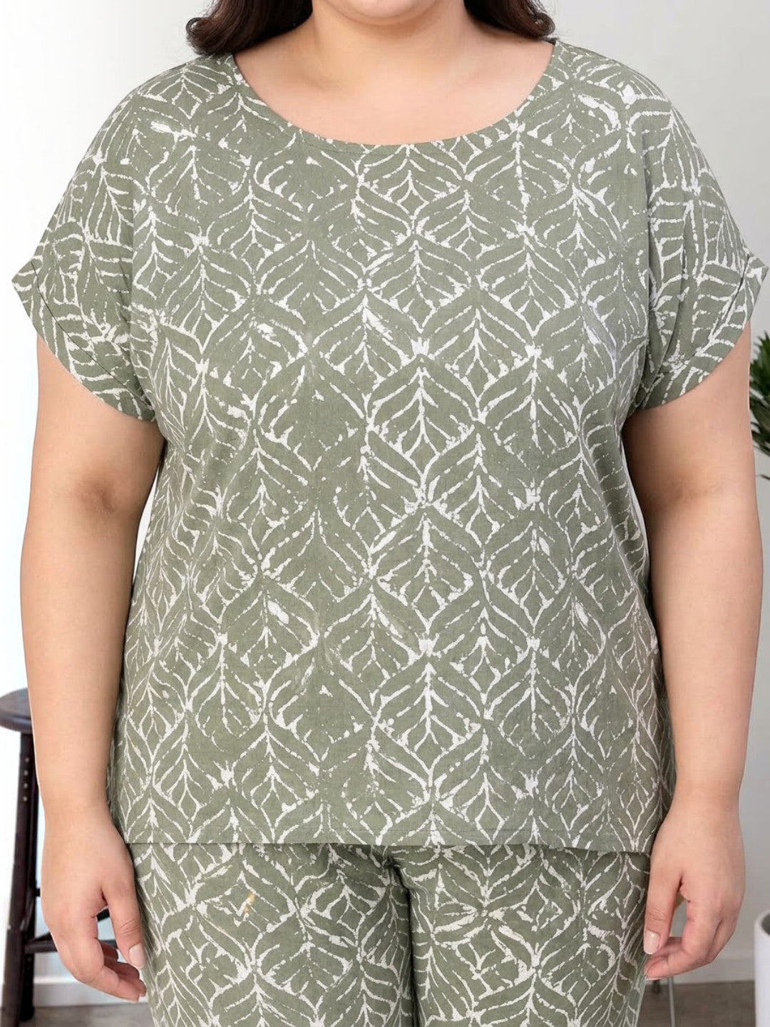 Plus Size Green Top