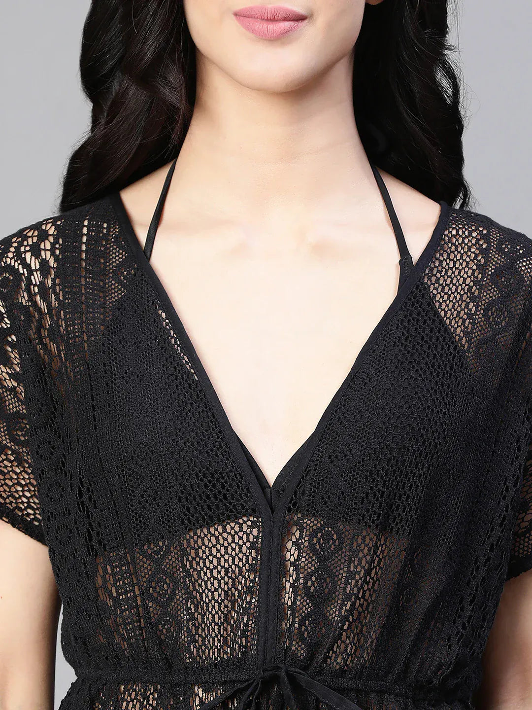 elited-blackelasticatedtie-knot-women-beachwear-cotton-kaftan