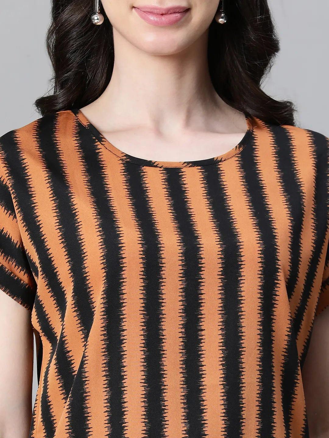 Brown Stripe Top