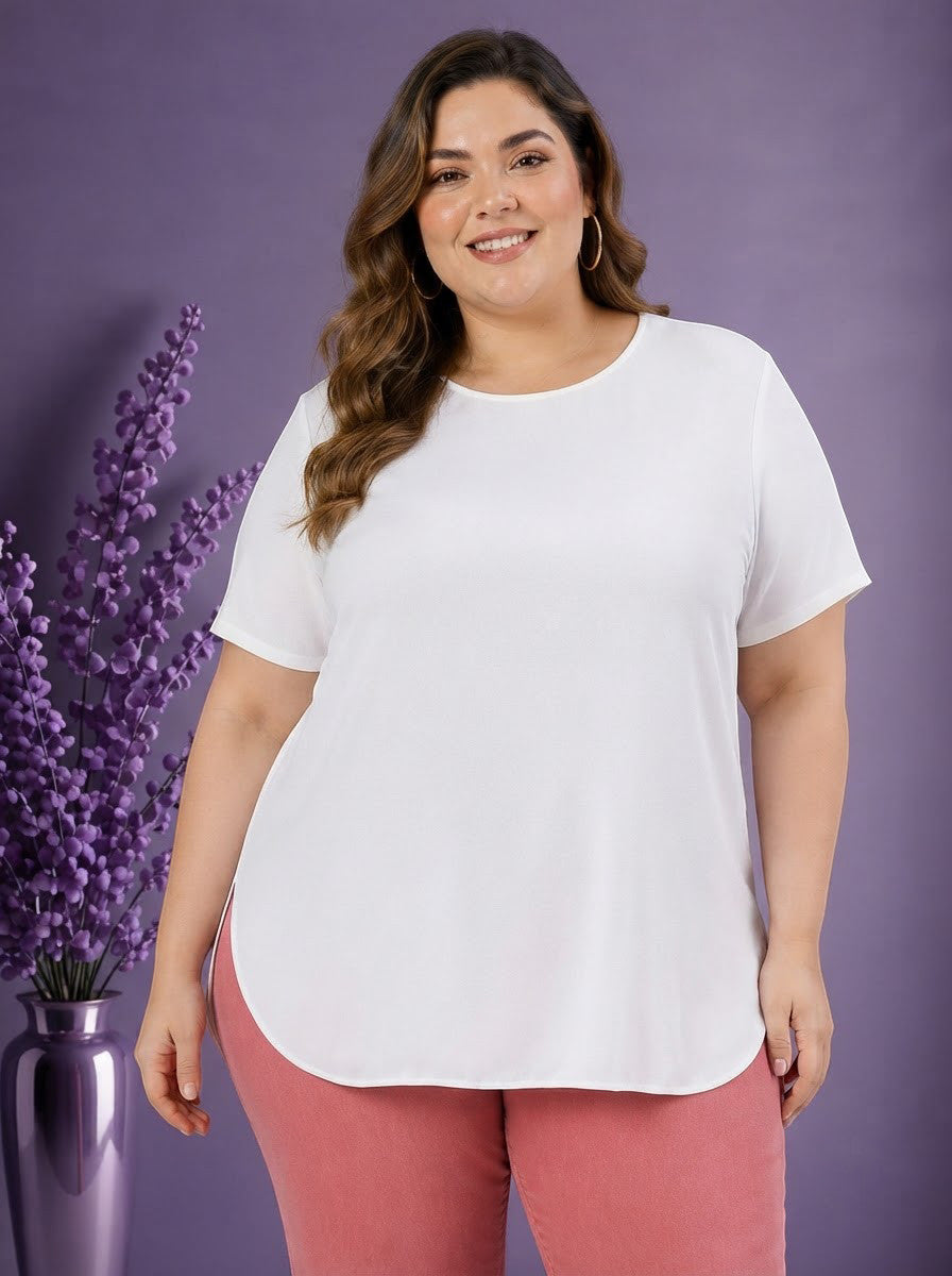 Plus Size White Top